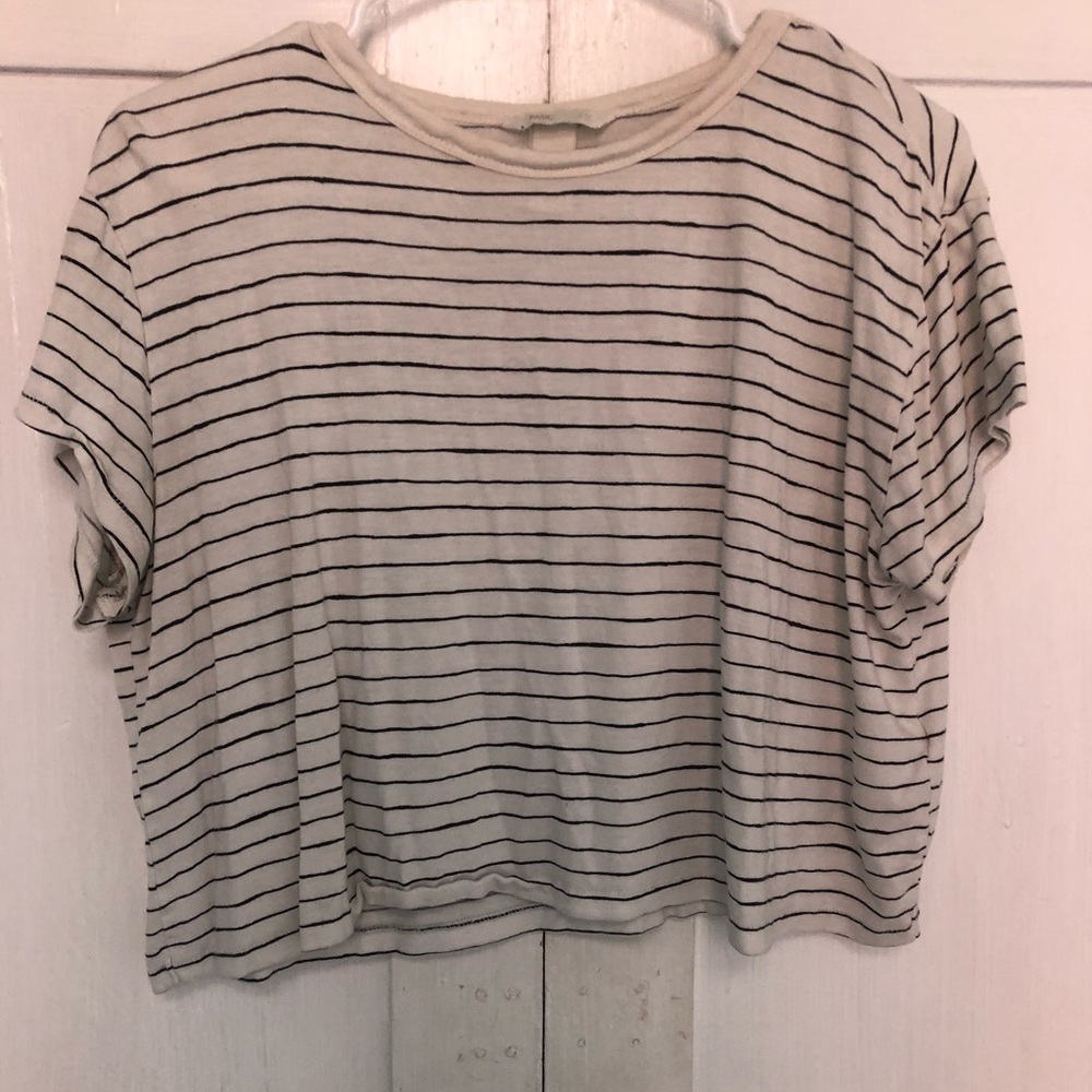 H&M striped crop top